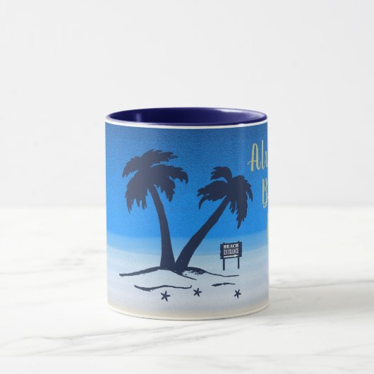 Immer Beach Bound! Blue Midnight Tasse (Zentrum)