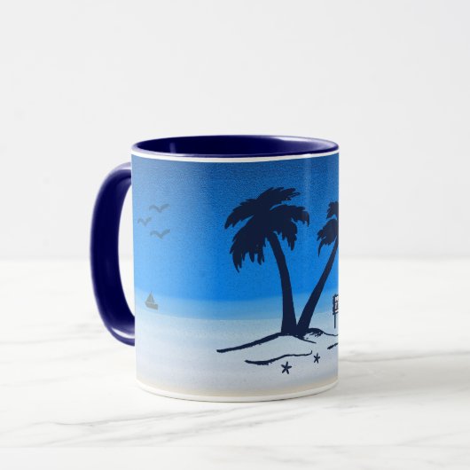 Immer Beach Bound! Blue Midnight Tasse (Vorderseite Links)