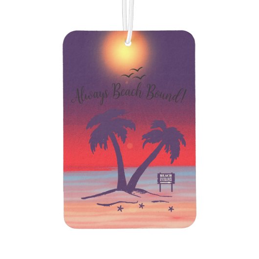 Immer Beach Bound, Lila Autolufterfrischer (Rückseite)