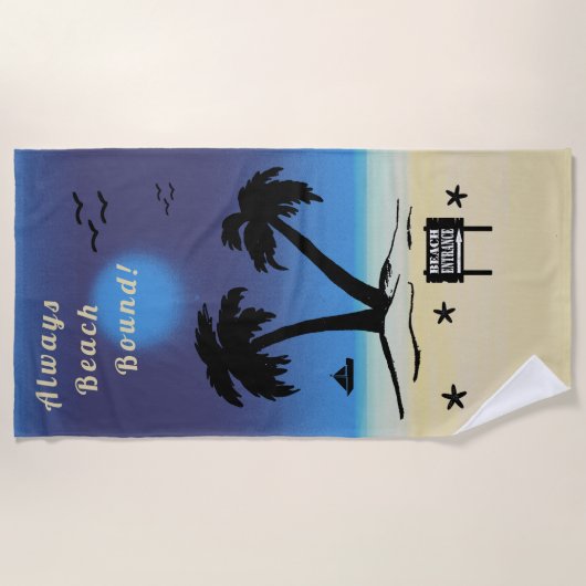 Immer Beach Boy Night Time Blue Beach Strandtuch (Vorderseite)