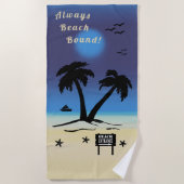 Immer Beach Boy Night Time Blue Beach Strandtuch (Vorderseite)