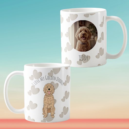Immer bei dir | Individuelles Foto Golden Doodle Kaffeetasse