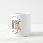 Immer beobachtend. Immer neugierig Kaffeetasse (Vorderseite Links)