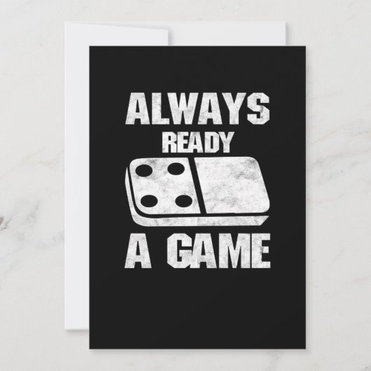 Immer bereit Dominosteine Tiles Puzzler Game Gesch Einladung (Vorderseite)