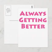 Immer besser werden postkarte (Vorne/Hinten)