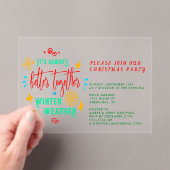 Immer besser zusammen im Winterwetter Weihnachten Acryleinladungen (Insitu (Handheld))