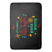 Immer besser zusammen in den Winterwetter-Weihnach Badematte (Vorderseite Vertikal)