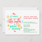 Immer besser zusammen in den Winterwetter-Weihnach Einladung (Vorderseite)