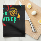 Immer besser zusammen in den Winterwetter-Weihnach Geschirrtuch (Viertel Falte)