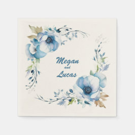 Immer blau: Personalisierte Hochzeiten Napkins Serviette