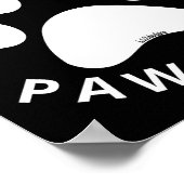 IMMER BLEIBE PAWSITIVE Hundepfeife Poster (Ecke)