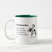 Immer Chat es oben mit dem Neuling… Zweifarbige Tasse (Links)