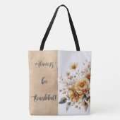 Immer Dankbar Herbst-Tragetasche Tasche (Vorderseite)