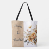 Immer Dankbar Herbst-Tragetasche Tasche (Rückseite)