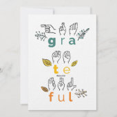 Immer dankbare Gebärdensprache Feiertagskarte (Vorderseite)