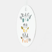 Immer dankbare Gebärdensprache Ornament Aus Metall (Vorderseite links)