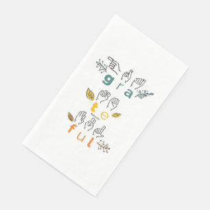 Immer dankbare Gebärdensprache Serviette