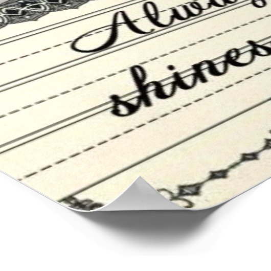 Immer das Licht sein Poster (Ecke)