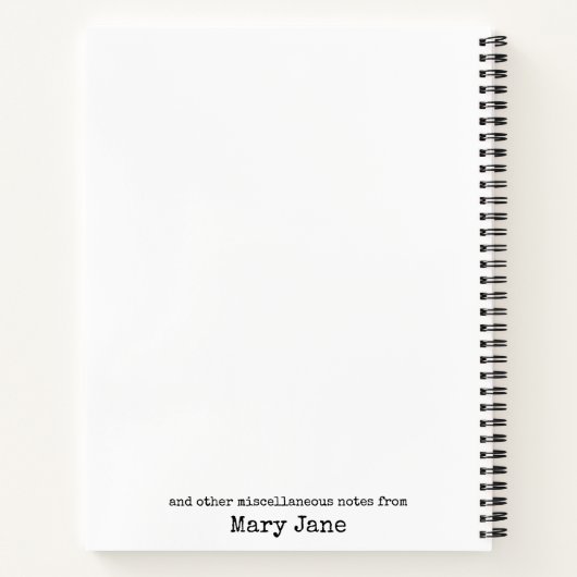 Immer das richtige SpiralNotebook Notizblock (Rückseite)