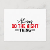 Immer das Richtige tun - Urlaubspostkarte Feiertagspostkarte (Vorderseite)