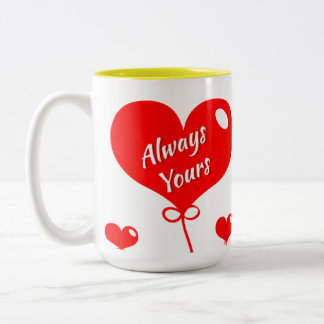 ❤️ "Immer Dein" Romantischer Kaffeebecher Zweifarbige Tasse