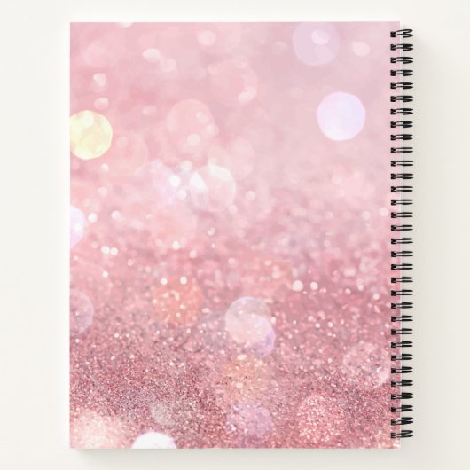Immer den großen rosa Glitzer träumen Notizblock (Rückseite)