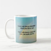 "Immer denken" Kaffeetasse (Links)