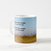 "Immer denken" Kaffeetasse (Vorderseite Links)