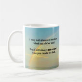 "Immer denken" Kaffeetasse (Links)