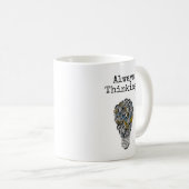 Immer denkend kaffeetasse (VorderseiteRechts)
