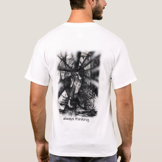 "immer denkend " T-Shirt (Rückseite)