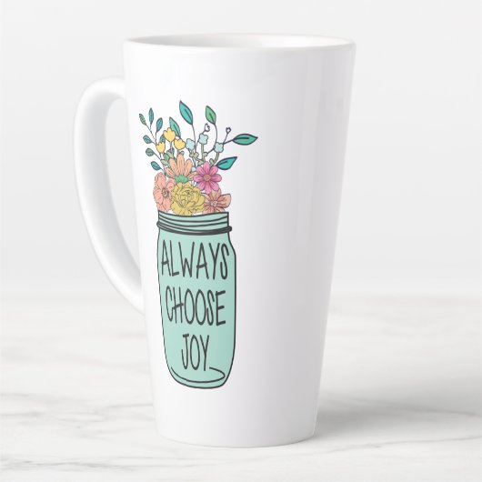 Immer die Freude aussuchen Milchtasse (Linke Ecke)