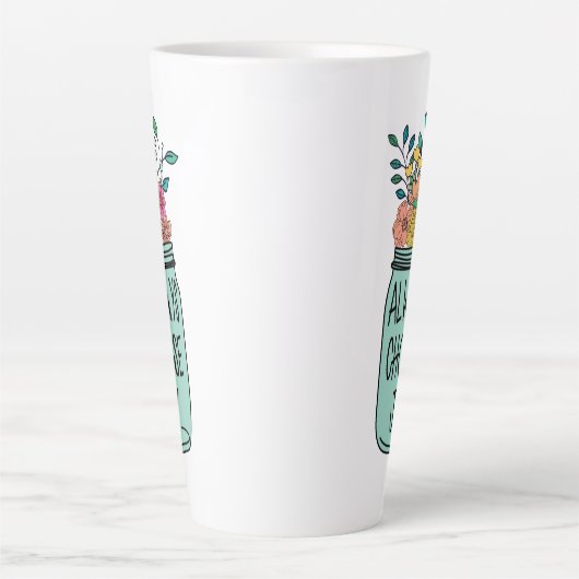 Immer die Freude aussuchen Milchtasse (Vorderseite)