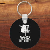Immer die Schuld an den Bäumen Golf Player Frisbee Schlüsselanhänger (Vorderseite)