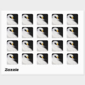 Immer Egrets Quadratischer Aufkleber (Blatt)