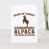 Immer ein Alpaca sein Karte (Vorderseite)