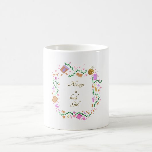 Immer ein Buch Mädchen Kaffeetasse (Mittel)