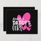 Immer ein Daddy's Girl Shirt Daughter Girls Women Begleitkarte (Vorne/Hinten)