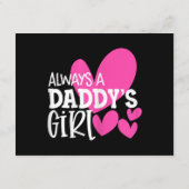 Immer ein Daddy's Girl Shirt Daughter Girls Women Begleitkarte (Rückseite)
