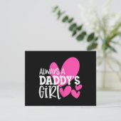 Immer ein Daddy's Girl Shirt Daughter Girls Women Begleitkarte (Stehend Vorderseite)