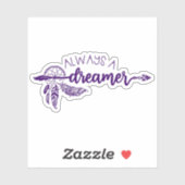 Immer ein Dreamer Feather BOHO Die Sticker schneid (Blatt)