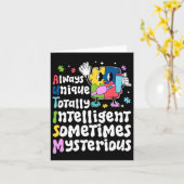Immer ein einzigartiges intelligentes Autismus-Bew Karte (Gelbe Blume)