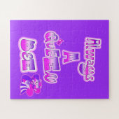 Immer ein lila Puzzle für Bienenköniginnen (Horizontal)