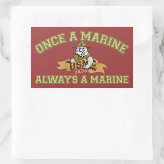 Immer ein Meer Rechteckiger Aufkleber (Tasche)