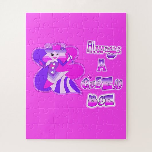 Immer ein Queen-Bienenrosa-Puzzle Puzzle (Vertikal)