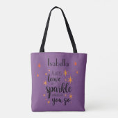 Immer ein wenig sparkle Personalisiert Verlassen Tasche (Rückseite)