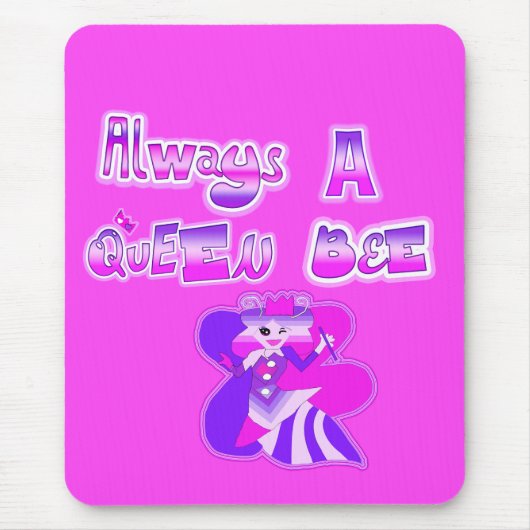 Immer eine Bienenkönigin heiß rosa Mousepad (Vorne)