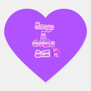 Immer eine Bienenkönigin lila Sticker