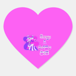 Immer eine Königin Biene heiß rosa Stickers