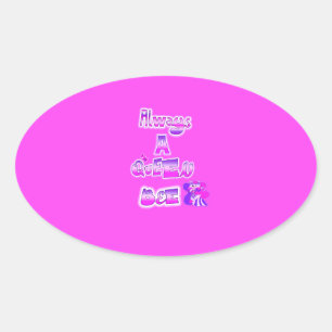 Immer eine Königin Biene heiß rosa Stickers